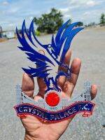 คริสตัลพาเลซ  โลโก้ CRYSTAL PALACE F.C. เหล็กตัดเลเซอร์ ขนาด 18 cm.หนา 2 mm. ทำสีเหมืนจริง ใช้สี2 k.สีพ่นรถยนต์ภายนอก กันสนิม ทนแดดทนฝน ขนาดพกพา