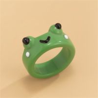 Cute Smile Frog Rings For Women Girls Funny Cartoon Animal Rings Aesthetic Jewelry Greative Friendship Ring Party Travel Gifts