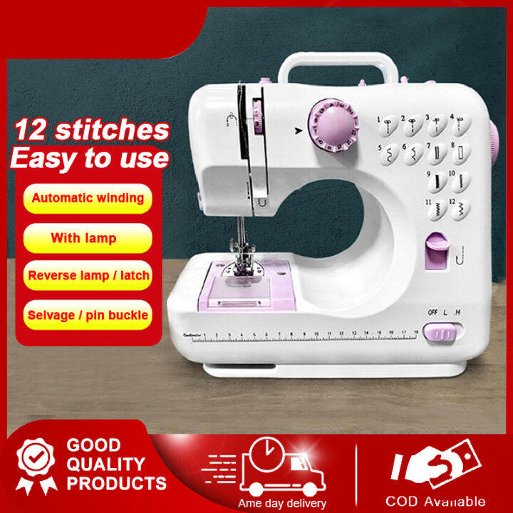 [Quick delivery] 12needle mini sewing machine portable knitting