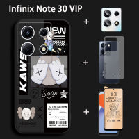 4in1 Infinix Note 30เคสโทรศัพท์วีไอพี + ฟิล์มป้องกันเซรามิก + ฟิล์มเลนส์ + ฟิล์มด้านหลังเชิงกลอวกาศนักบินอวกาศเคสโทรศัพท์เคส TPU นิ่มกันกระแทก