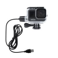 Caricabatterie ต่อ Moto หนึ่ง Gopro Hero 9 10 Accessori Neri Cavo Con USB Guscio Protettivo Imersione Subacquea