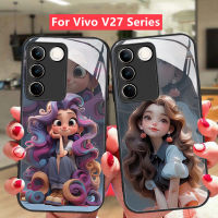 เคส Vivo V27 V29 V23 5G เคส Vivo V27 V25 Pro เคสโทรศัพท์ กันกระแทก ป้องกันกล้อง เลนส์ ฝาครอบ เจ้าหญิงรันเวย์ หรูหรา กระจกเหลว เคสโทรศัพท์