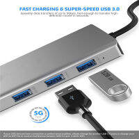 อะแดปเตอร์12 In 1,Fast Charger Ethernet Notebook Multi-Function Expansion Dock (สีเทา)