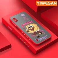 YIWESAN เคสปลอกสำหรับ Samsung กาแลคซี M01s M10 A10s A10การ์ตูน Spongebob มีน้ำค้างแข็งโปร่งใสเคสแข็งลายด้านข้างขอบซิลิโคนเคสมือถือคลุมทั้งหมดปกป้องกล้องนุ่มกันกระแทก