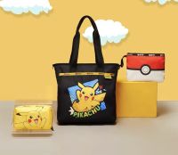 Lesportsac 2023 ปีใหม่โปเกมอนแบรนด์น่ารักกระเป๋าโท้ทปิกาจู3836