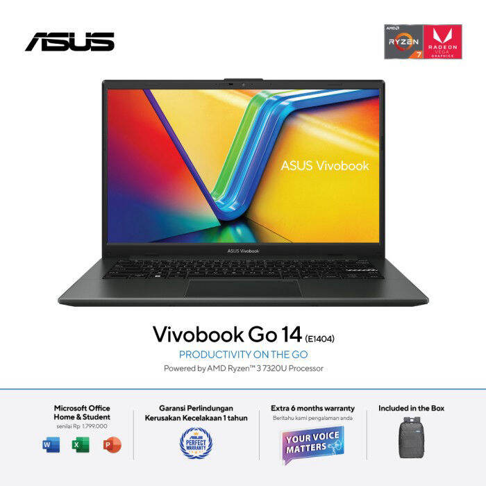 Asus Vivobook Go 14 E1404fa Fhd321 Mixed Black Amd Ryzen™ 3 7320u Amd Radeon™ Graphics 4122