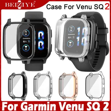 Protection Case for Garmin Venu SQ 2 Smart Watch Plating TPU Soft Cover  Full Screen Protector Shell for Garmin Venu Sq 2 Case