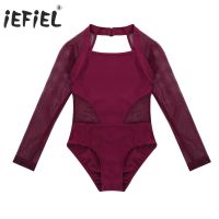 ♧ Kids Girls Fancy Costumes Cutout Back Splice Tutu Ballet Dancewear Party Stage Performance Gymnastics Leotard Turnpakje Bodysuit