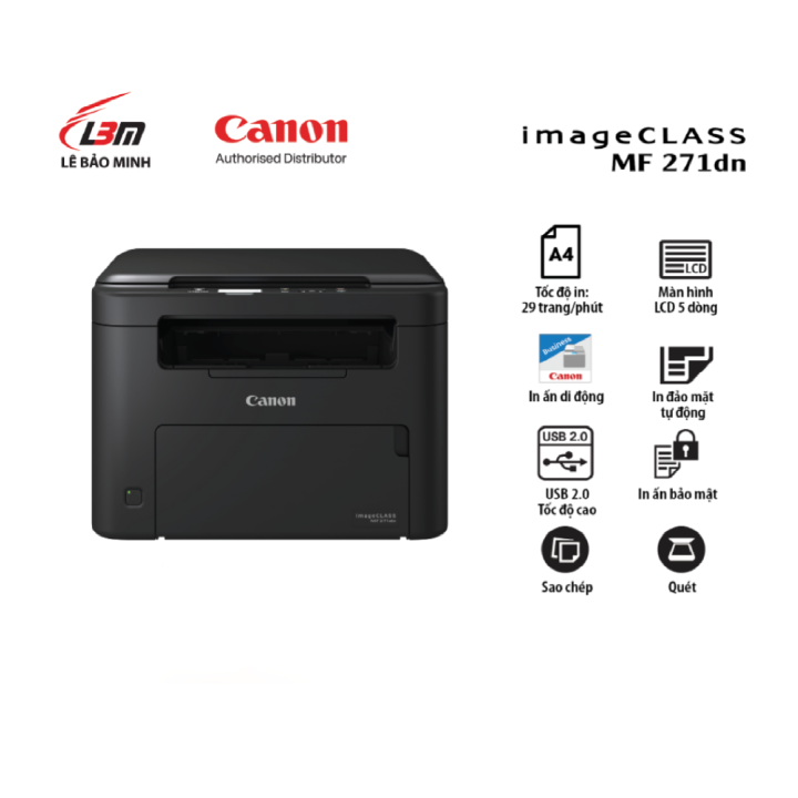 Máy in laser đa năng Canon MF271dn (in-scan-copy, in đảo mặt tự động)