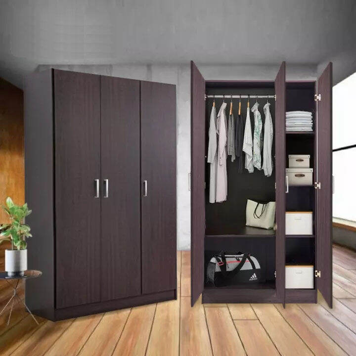 2 Door Camille Espresso / Water Resistant Wooden Wardrobe Cabinet ...