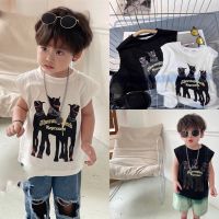 SWEETBABY ?พร้อมส่ง?เสื้อยืดเด็กผู้หญิง เสื้อเด็ก เสื้อเเขนกุดเด็ก ใส่ได้ทั้งเด็กผู้หญิงเเละเด็กผู้ชาย(632)