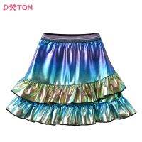 【CC】❡⊕  DXTON Kids Prom Skirts Children Gradient Miniskirts Layered Pleated Clothing