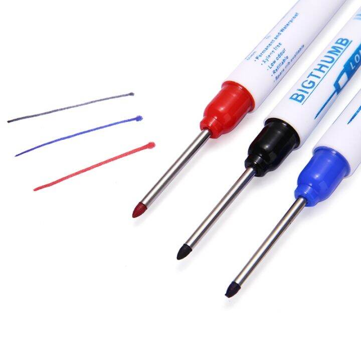 3pcs-long-head-markers-pens-30mm-red-black-blue-ink-deep-hole-marker-pen-multi-purpose-waterproof-permanent-marking-pen-tool