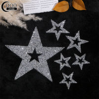 Oooo Patch The New Five-Pointed Star Five-Drilled Hollow-Out สติกเกอร์แพทช์เจาะร้อนดาวห้าแฉกตกแต่งกระเป๋าเสื้อผ้า Diy