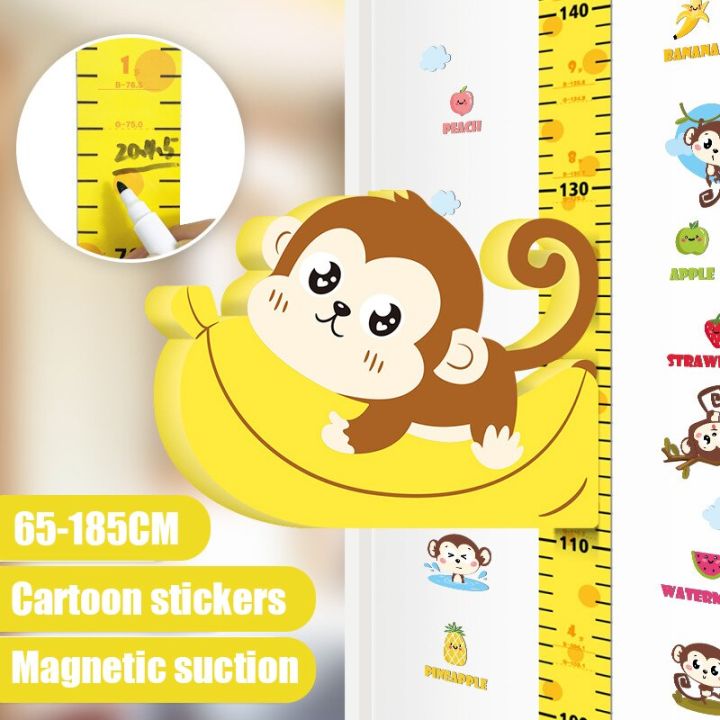 removable-3d-three-dimensional-cartoon-height-stickers-self-adhesive-childrens-magnetic-suction-baby-height-wall-stickers