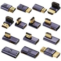 HDMI-Compatible Adapter 90 270 Degree Right Angle Male to Female Converter 8K HD Connector Mini / Micro HDMI-compatible Extender Adapters Adapters