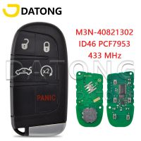 JHTJHNDTGFJHND Datong World Car กุญแจรีโมทสำหรับ Jeep Grand Cherokee Dodge Dart Charger Challenger M3N-40821302 ID46 PCF7953A ชิป433 Keyless Go