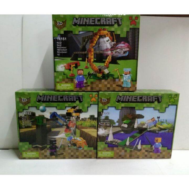 Minecraft Building Blocks ชุดของเล่น Minifigure Lazada.co.th