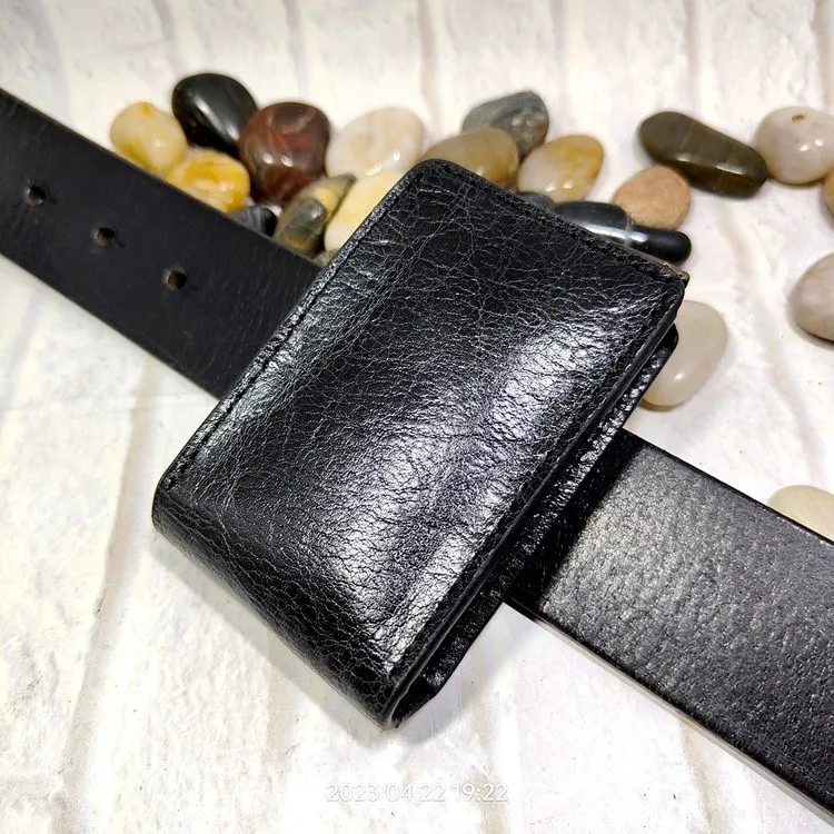 Car Key Case Waist Bag Genuine Leather Keys Belt Pouch Horizontal