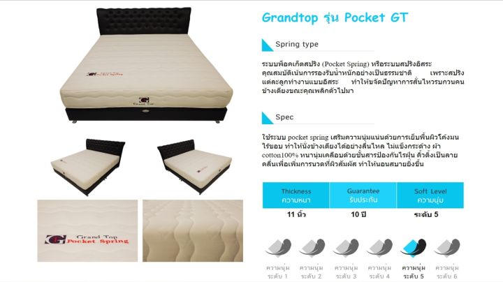 ที่นอนปีนัง-ที่นอนสปริงอิสระ-pocket-grandtop-3-5-5-6-ฟุต-หนา-11-นิ้ว-ส่งฟรีเฉพาะ-กทม-ปริมณฑล-เท่านั้น