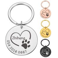 ◐✒☇ Customized Anti-lost Name Tel Dog ID Tags Personalized ID Name Phone for Cat Puppy Dog Pet Name Plate Pendant Collar Accessories