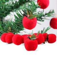 3cm 12pcs/pack Christmas Decoration Red Apple Christmas Tree Decorations Pendant Christmas Gift Kids New Year 2018 Navidad-S