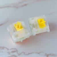 Gateron Pro KS-3ปุ่มคีย์บอร์ด5 Pin สีเหลือง RGB แบบเงียบสัมผัสเข้ากันได้กับเชอร์รี่ MX 2023