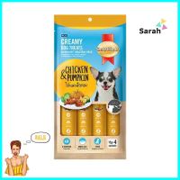 ขนมสุนัข SMARTHEART CREAMY DOG TREATS รสไก่และฟักทอง 60 ก.DOG TREAT SMARTHEART CREAMY DOG TREATS CHIKEN AND PUMPKIN 60G **สินค้าแนะนำ**