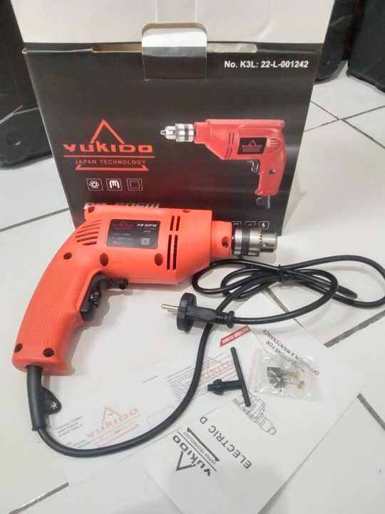 Mesin Bor 10mm Bor Kayu Dan Besi Elektrik Drill Variable Speed Bolak ...