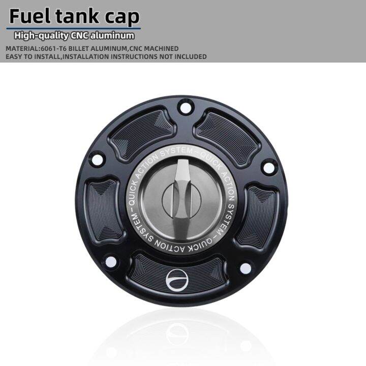 Motorcycle Accessories CNC Quick Release Black Keyless Fuel Gas Tank