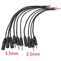 1/5Pcs 2.5mm 3.5mm Mono Stereo Cable Plug Jack Connector Male Female 2P 3P 4Pin Extension Wire DIY Audio Microphone Repair Cable