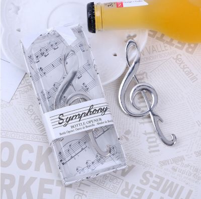 ⊕○◐ 10pcs Souvenir Wedding Gifts Personalized Beer Opener Musical Note Opener Party Favors Alloy Presents For Wedding Guest