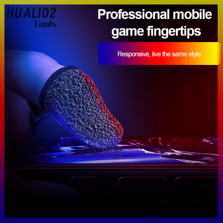 huali02-2pcs-เหงื่อ-proof-gaming-finger-sleeve-ถุงมือควบคุมหน้าจอมือถือ