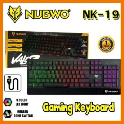 🔥ลดราคา🔥 Nubwo คีย์บอร์ด Valoz NK-19 Gaming Keyboard USB ประกัน 1ปี ## ชิ้นส่วนคอมพิวเตอร์ จอมอนิเตอร์ เมนบอร์ด CPU Computer Cases Hub Switch กราฟฟิคการ์ด Gaming