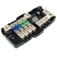 Car Boat 4 Output Audio ANL Fuse Holder With Fuses Distribution Block Fusebox 12V-24V Car Blade Fuse Block Holder 30A 60A Fuses