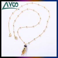 High Quality Swa1:1 Fashion Pearl Finger Necklace Female Clavicle Chain Hand Pendant Temperament Noble Female Jewelry Gift