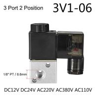 3V1-06 Pneumatic Air NC Single Electrical Control Solenoid Valve AC 220V 3 Way 2 Position 1/8" PT Internally Piloted Acting Type Valves