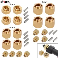 RCXAZ CNC Aluminum Brass 7MM Wheel Hex Adapter RC Parts for 1/24 RC Crawler SCX24 AXI90081 AXI00002 AXI00001 AXI00004 Gladiator USB Hubs