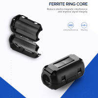 YUNYJIA Deluxe RFI EMI Ring Core สำหรับเชื่อมต่อสายดิจิตอลคอมพิวเตอร์เฟอร์ไรต์คลิปสายเคเบิลตัวกรองตัวป้องกันสายไฟ