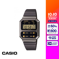 CASIO นาฬิกาข้อมือ CASIO รุ่น A100WEGG-1A2DF วัสดุสเตนเลสสตีล สีดำ