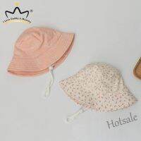 【hot sale】☫✳ C05 Cute Floral Baby Bucket Hat With Rope Sunscreen Thin Breathable Girls Fisherman Cap