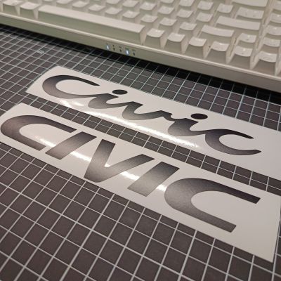 สติ๊กเกอร์ไดคัท sticker PVC civic logo