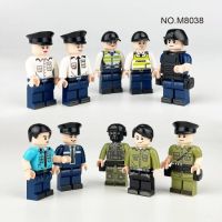 Compatible with Lego City Professional Police Series Public Security Special Police Traffic Police Particle Building Blocks Boys DIY Toys