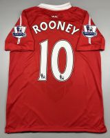 เสื้อฟุตบอล ย้อนยุค แมนยู 2010 เหย้า Retro Home พร้อมเบอร์ชื่อ 10 ROONEY อาร์มพรีเมียร์ เรโทร คลาสสิค 2010-11