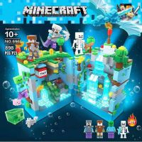 Minecraft Brick Underwater City พร้อมไฟของเล่น ที่เข้ากันได้