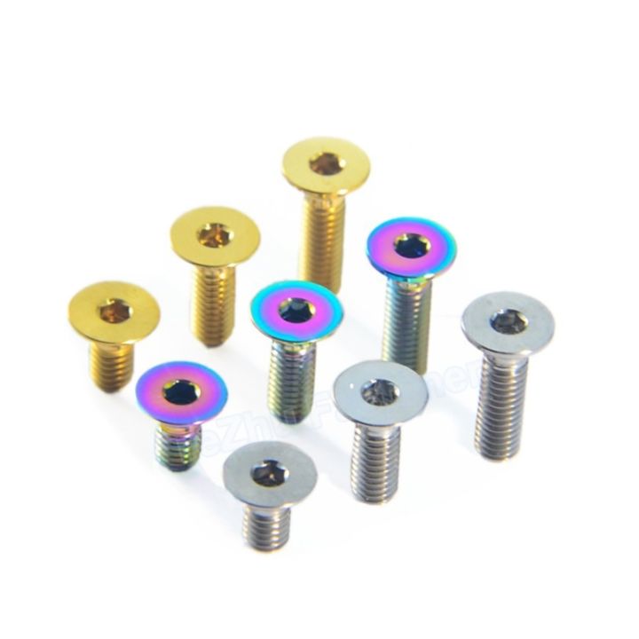 1pcs-titanium-alloy-m4-x-8-10-12-15-20-mm-allen-key-flat-countersunk-hexagon-hex-socket-head-screw-titanium-bolt-for-bicycle-car