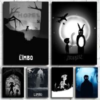 โปสเตอร์เกม Limbo Vedio ผ้าใบวาดภาพเกมนามธรรมแรงบันดาลใจให้ศิลปะบนผนังนักเล่นเกมสมัยใหม่ตกแต่งบ้านห้อง Cuadros