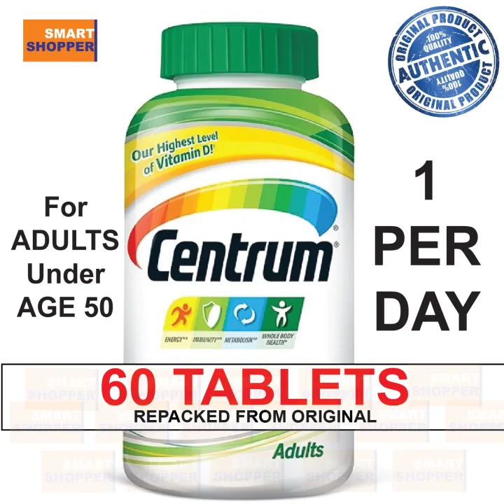 Centrum MultiVitamin for Adults 60 Tablets Lazada PH