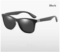 แว่นตากันแดดสำหรับผู้ชาย UV400แบรนด์แว่นตาโพลาไรซ์แบบคลาสสิกแว่นกันแดดพลาสติกทรงสี่เหลี่ยมสำหรับขับรถกลางแจ้ง