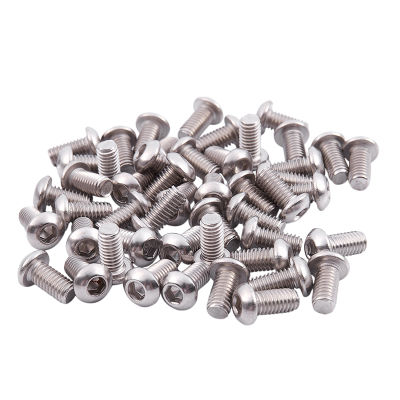 M6x12mm Stainless Steel Hex Socket Button Head Screws 50 Pcs